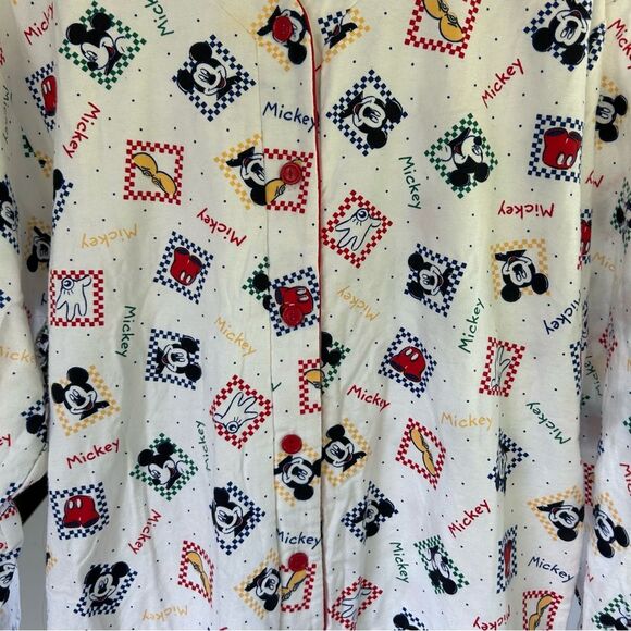 Disney Vintage Mickey Mouse Unlimited One Piece Sleepwear Pajamas Adult - Picture 13 of 14